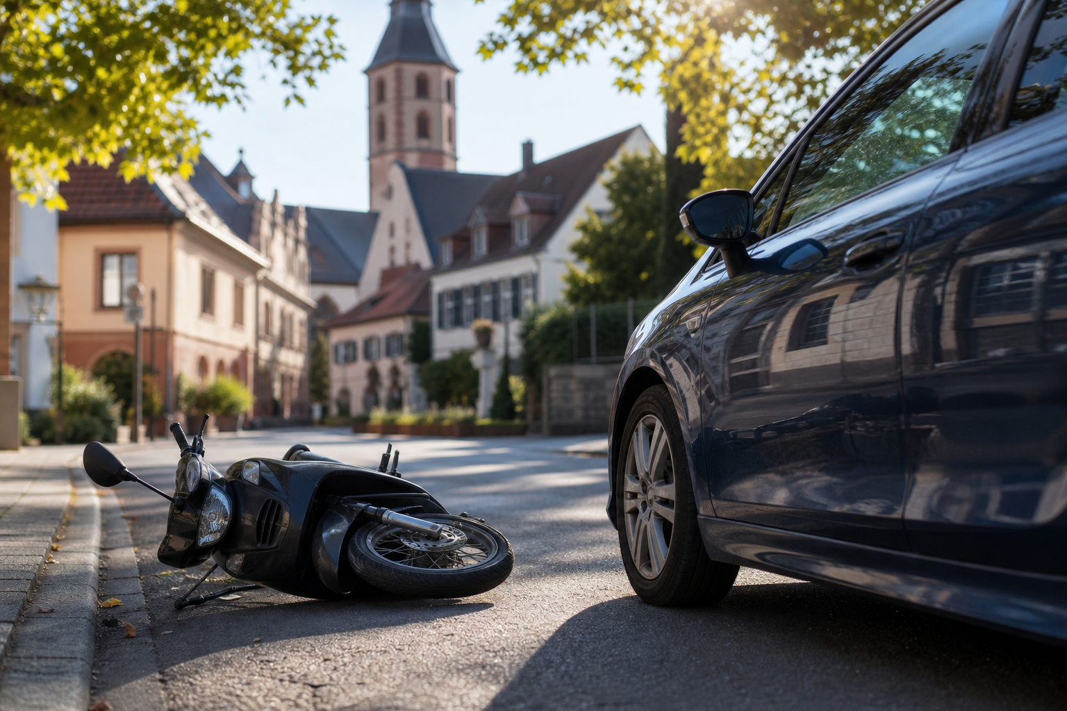 Unfall in Roschbach: Autofahrer touchiert 16-Jährigen auf Mofa